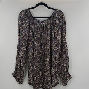 3For$20 Chaps Multicolor Floral Blouse size 2X